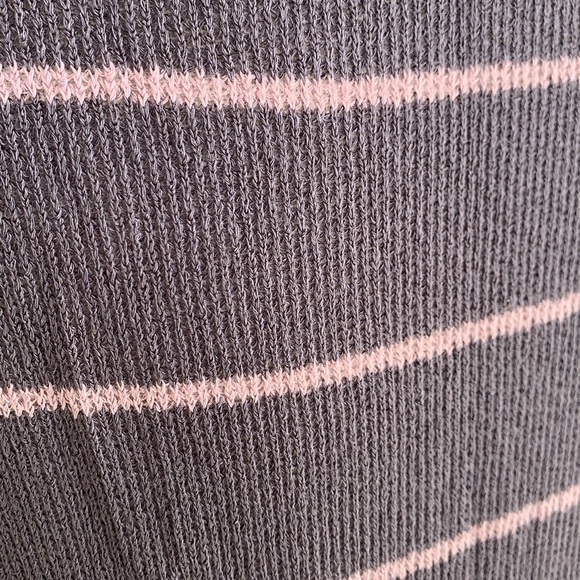 ❌DONATED❌Cherish Charcoal Gray Stripe Lightweight Knit Duster Cardigan Top - Picture 9 of 12